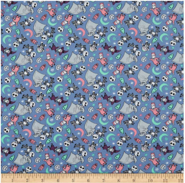 LC2241 Disney Nightmare Before Christmas Pattern Play Blue