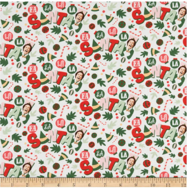 LC2261 Character Winter Holiday Elf Fa La La La La White