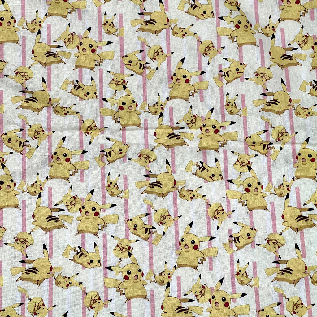 LC2038 Pikachu Stripes – Monkey Mama Fabrics & More